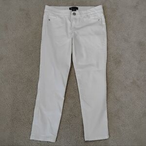 Democracy "Ab" Solution White Ankle Jeans